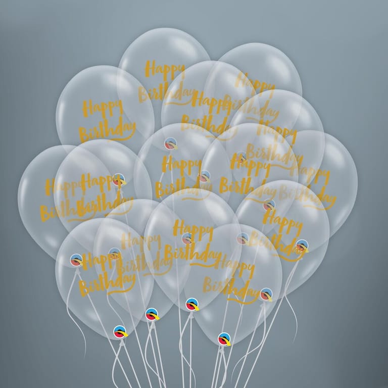 15 Happy Birthday Printed Helium Latex Balloons-A462 - Image 1