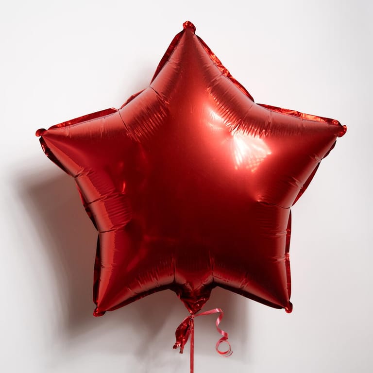 Red Star Helium Foil Balloon-A926 - Image 2