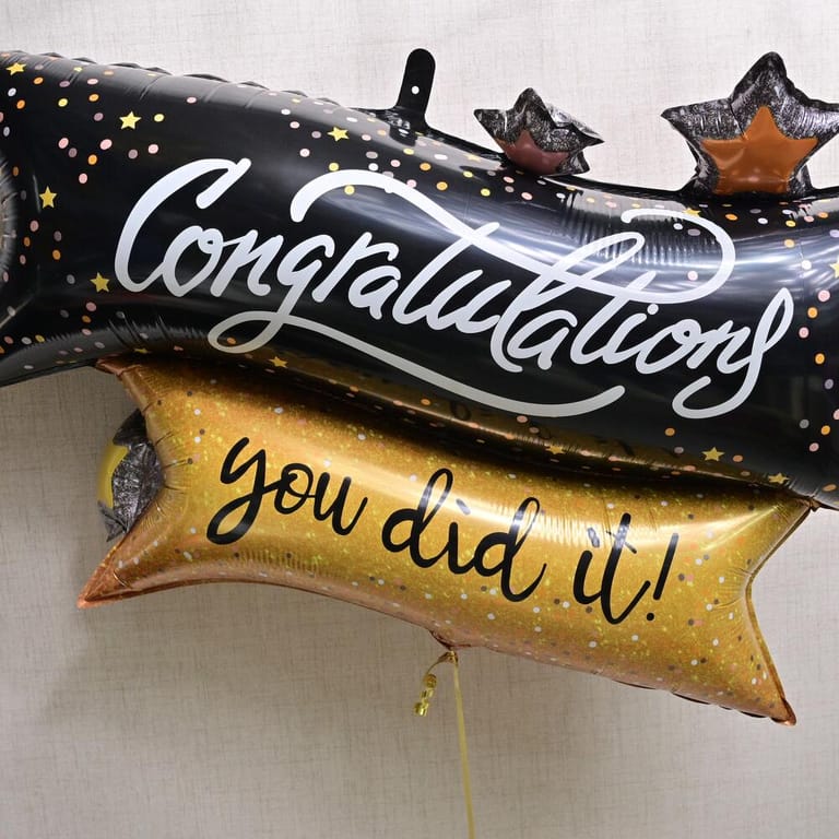 Congratulations You Did It Helium Foil Balloon-A1264 - Image 2