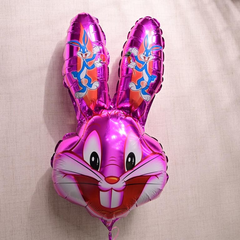 Pink Bunny Helium Foil Balloon-A1269 - Image 1