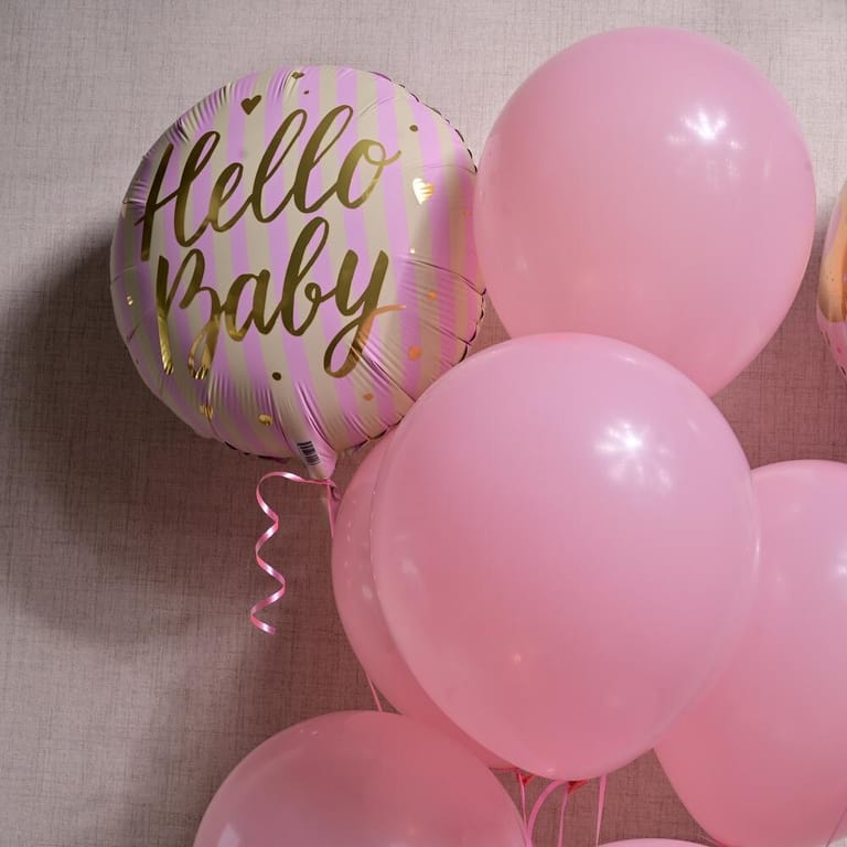 It s A Girl And Hello Baby Helium Balloon Set-A1279 - Image 3