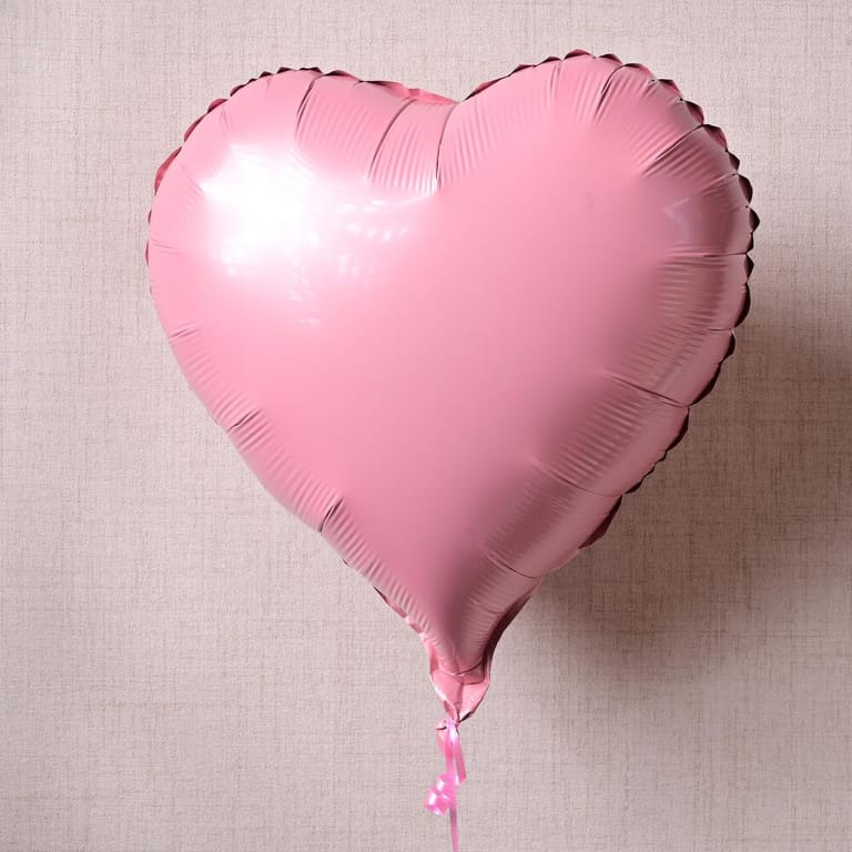 Pink Heart Shaped Helium Foil Balloon-A1338 - Image 3