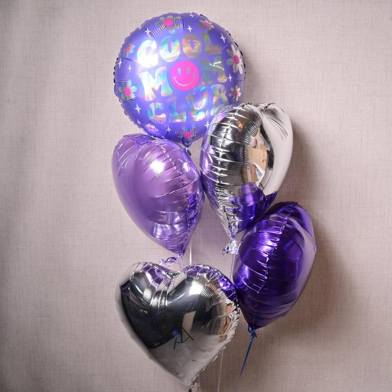 Cool Mom Club Balloon Bouquet With Mixed Heart Balloons-A1357 - Image 1