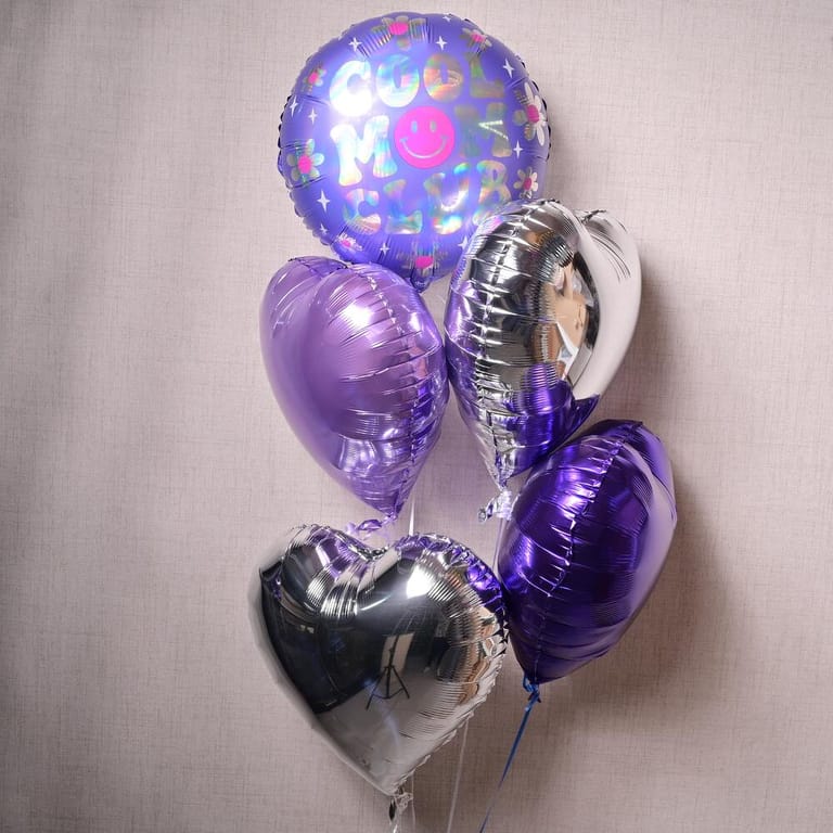 Cool Mom Club Balloon Bouquet With Mixed Heart Balloons-A1357 - Image 4