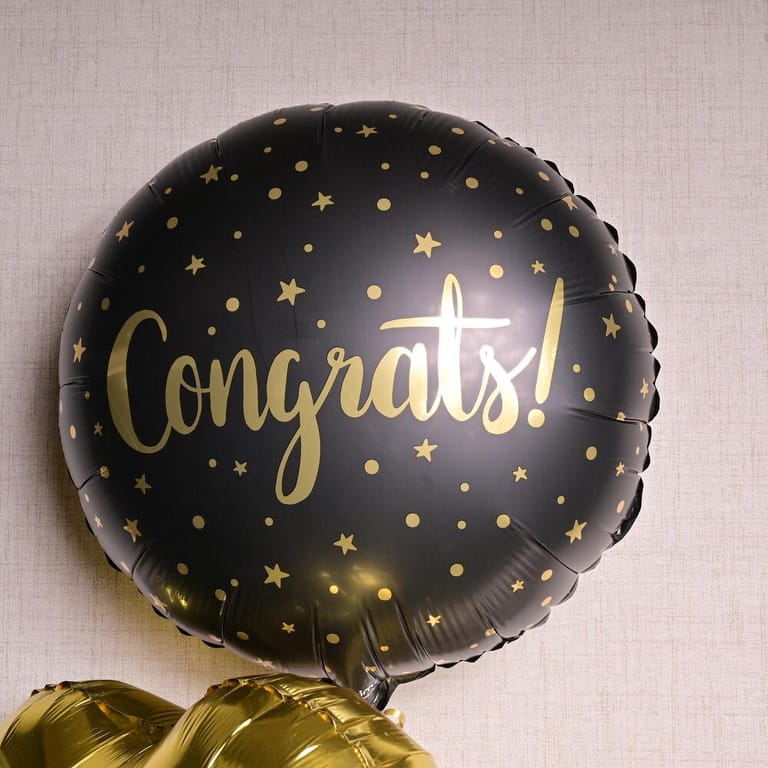 Congrats Balloon Bouquet With Heart Balloons-A1358 - Image 2