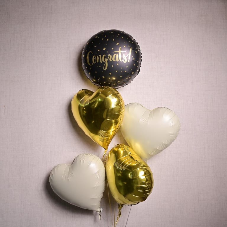 Congrats Balloon Bouquet With Heart Balloons-A1358 - Image 3
