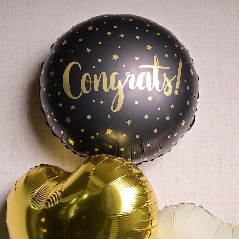 Congrats Balloon Bouquet With Heart Balloons-A1358 - Image 4