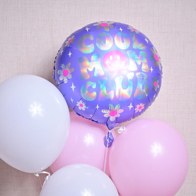 Cool Mom Club Pink And White Helium Balloon Set-A1370 - Image 2