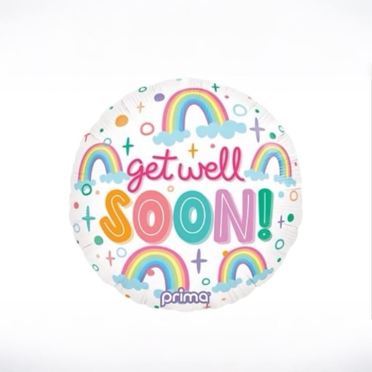 Get Well Soon Rainbow Helium Foil Balloon-A1419 - Image 1