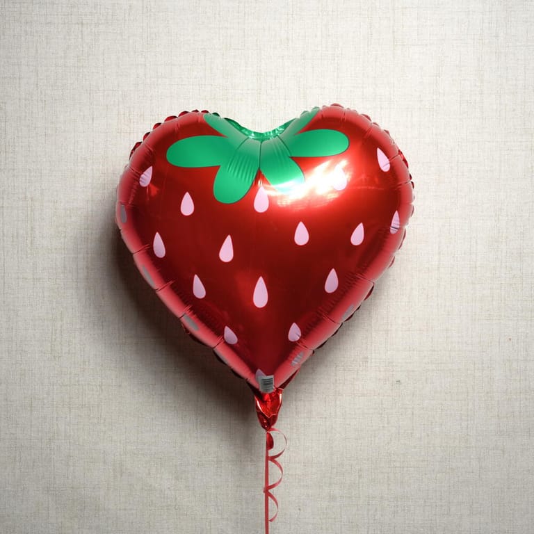 Strawberry Shaped Foil Helium Balloon-A1430 - Image 1