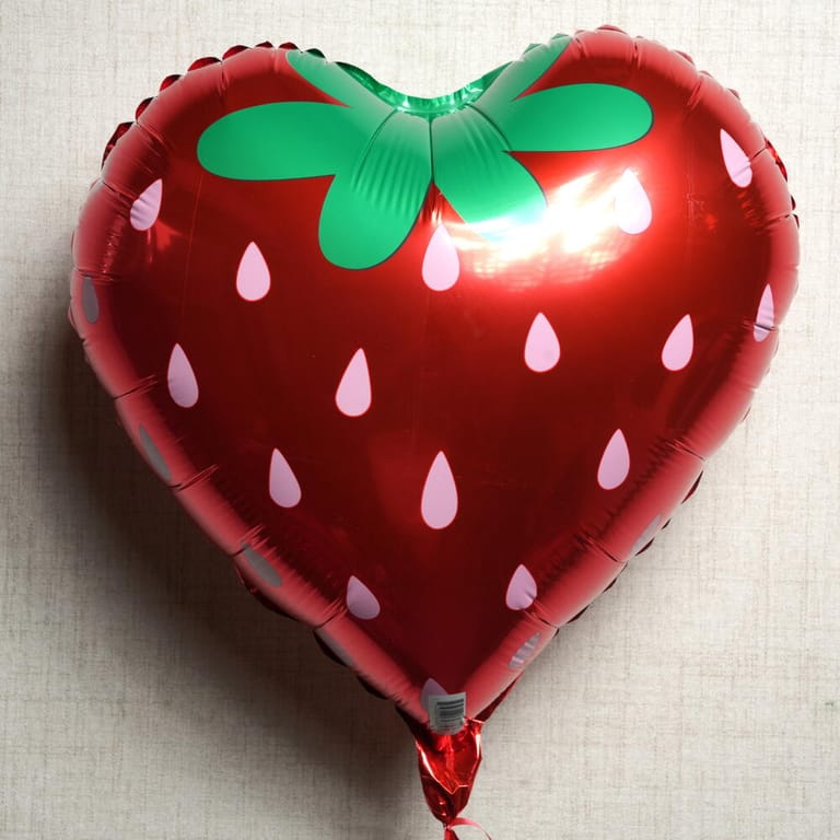 Strawberry Shaped Foil Helium Balloon-A1430 - Image 2