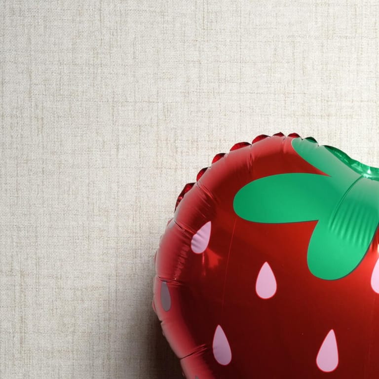 Strawberry Shaped Foil Helium Balloon-A1430 - Image 3