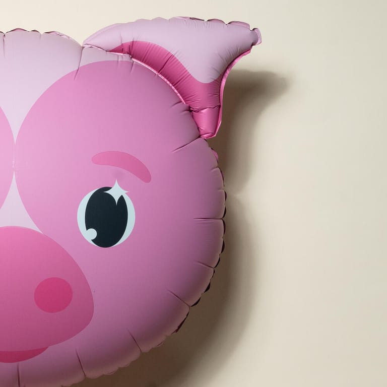Cute Pink Pig-Shaped Foil Helium Balloon-A1437 - Image 4