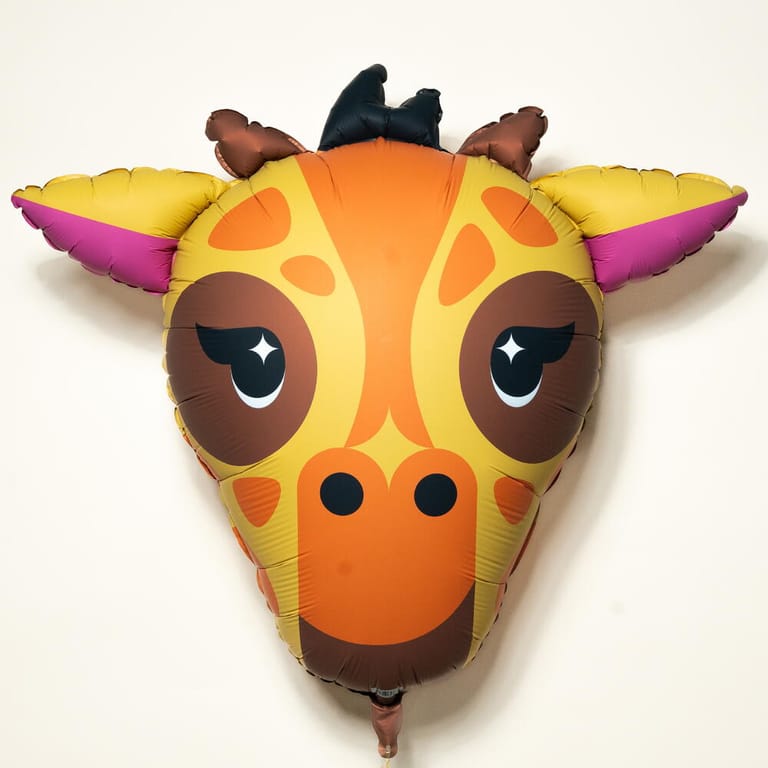 Cute Giraffe Face Helium Foil Balloon-A1444 - Image 2