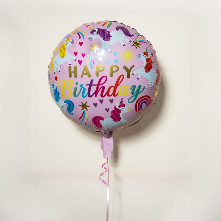 Happy Birthday Unicorn Helium Foil Balloon-A1446 - Image 2