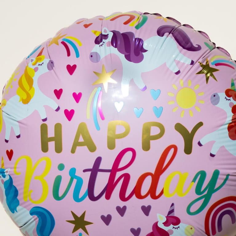 Happy Birthday Unicorn Helium Foil Balloon-A1446 - Image 3
