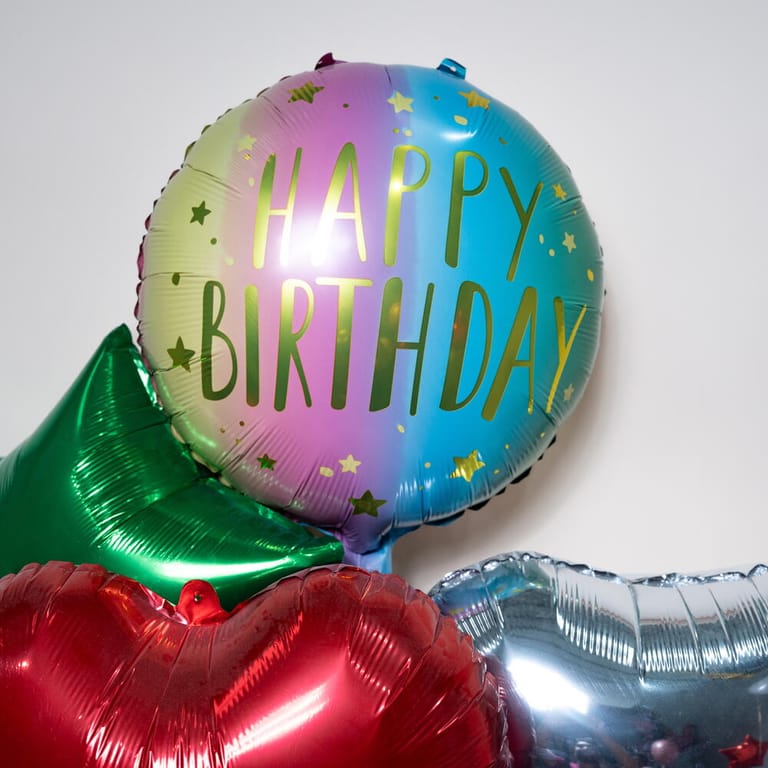 Rainbow Happy Birthday Hearts And Stars Foil Balloon Set-A1572 - Image 2