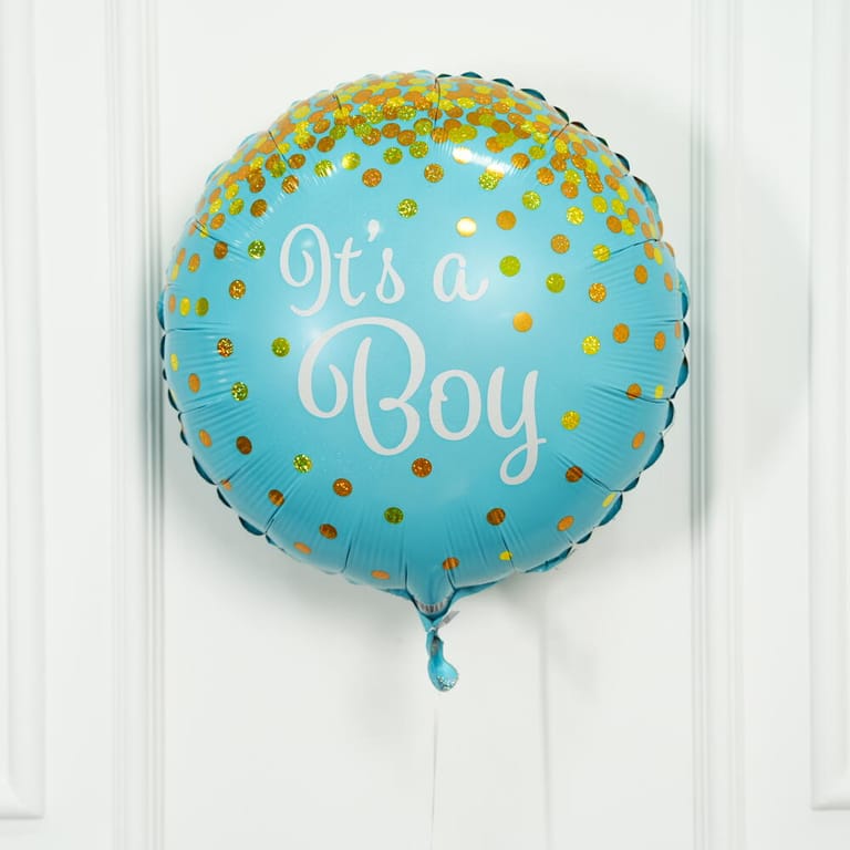 It s A Boy Blue And Gold Helium Foil Balloon-A1591 - Image 2