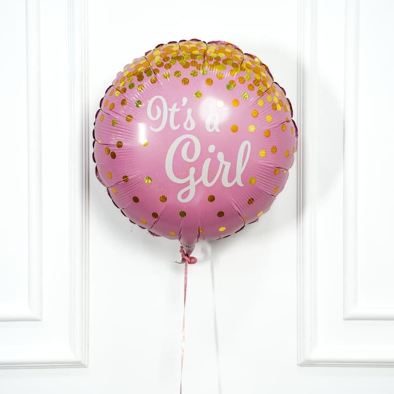 It s A Girl Pink And Gold Helium Foil Balloon-A1592 - Image 3