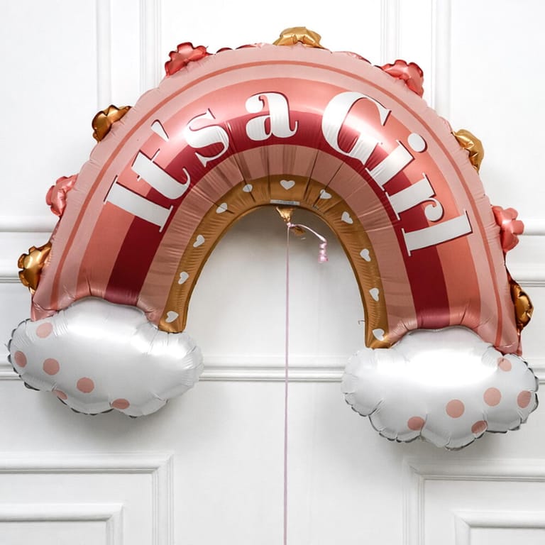 It s A Girl Rainbow Helium Foil Balloon-A1614 - Image 1