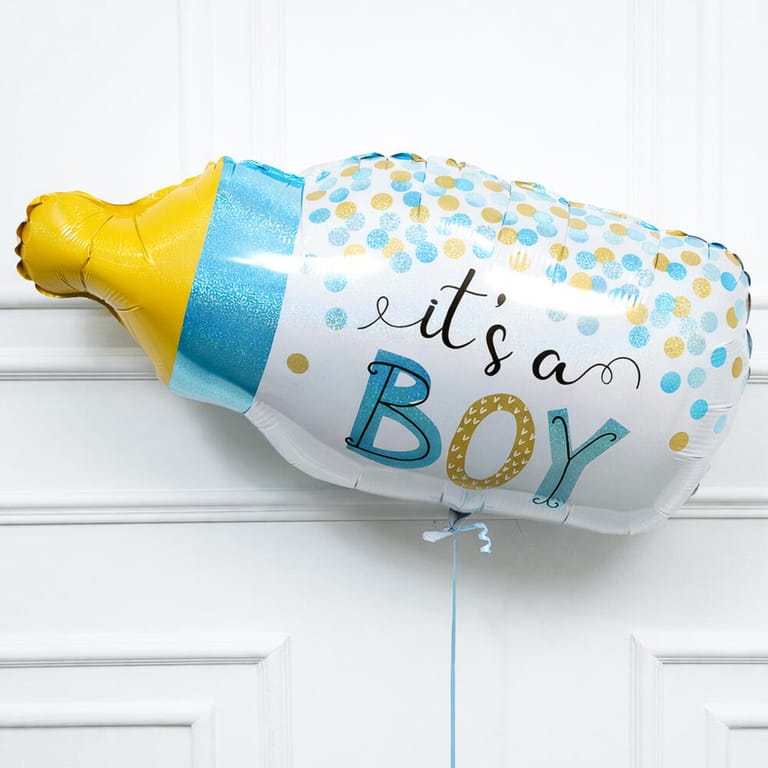 It s A Boy Baby Bottle Helium Foil Balloon-A1623 - Image 1