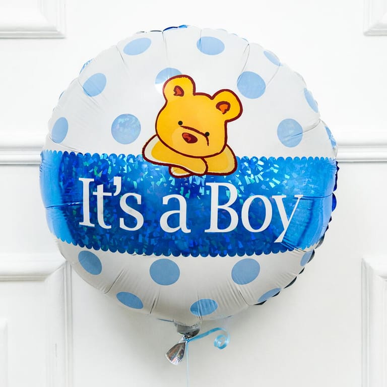 18 Inch It s A Boy Teddy Bear Helium Foil Balloon-A1629 - Image 3