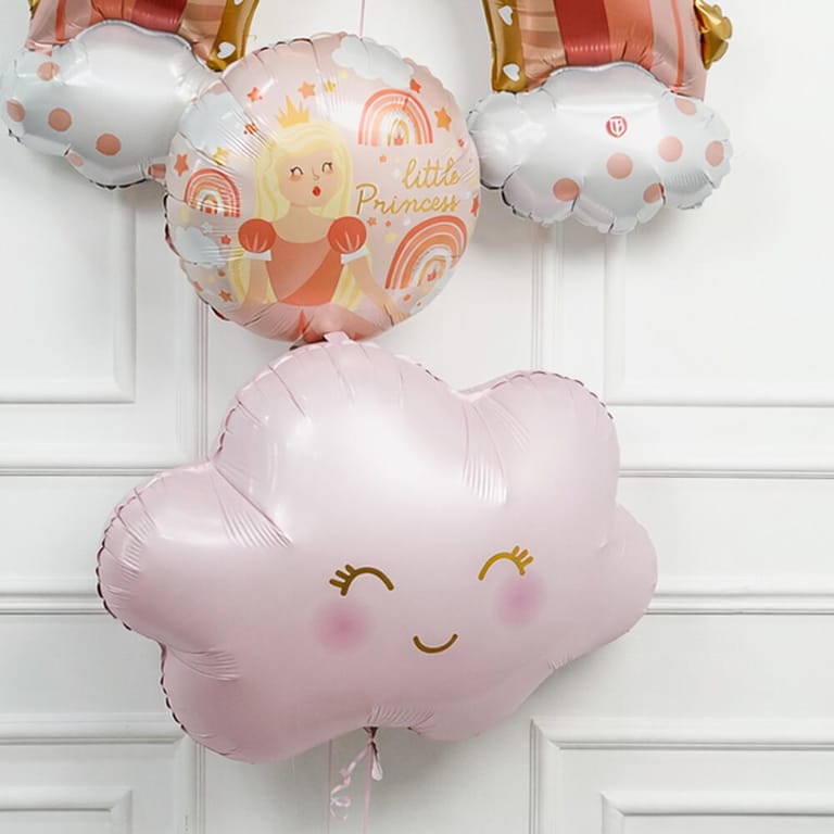 It s A Girl Rainbow And Pink Cloud Foil Balloon Bouquet-A1644 - Image 2