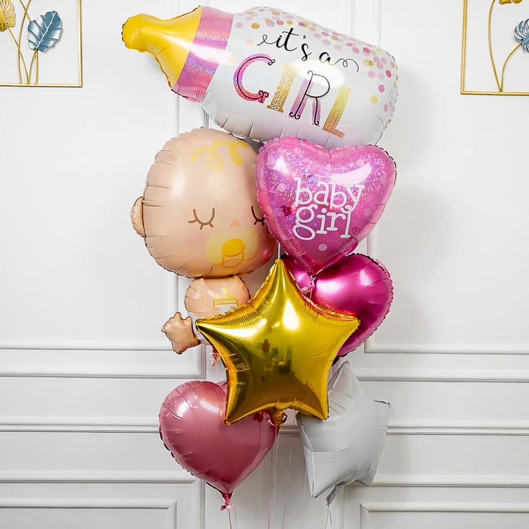 It s A Girl Baby Balloon Bouquet-A1662 - Image 2