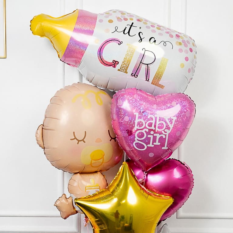 It s A Girl Baby Balloon Bouquet-A1662 - Image 3