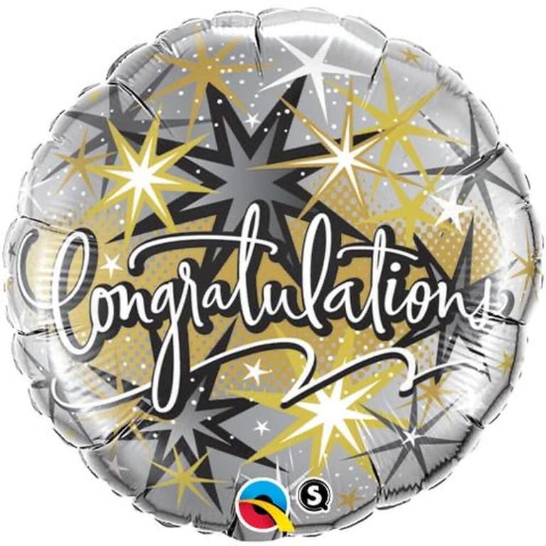 Congratulations Helium Foil Balloon Bouquet-A1698 - Image 2