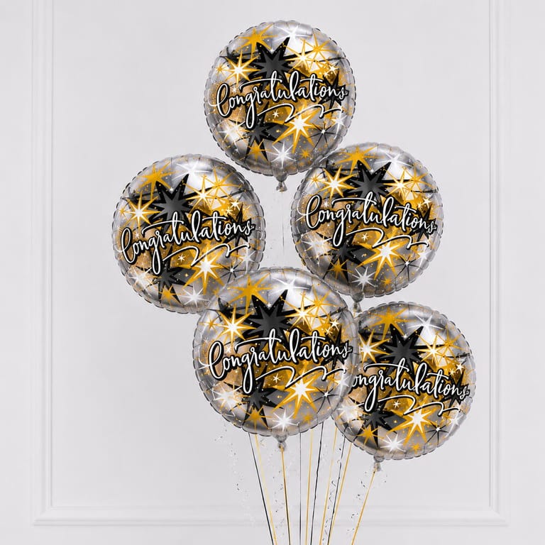 Congratulations Helium Foil Balloon Bouquet-A1698 - Image 3