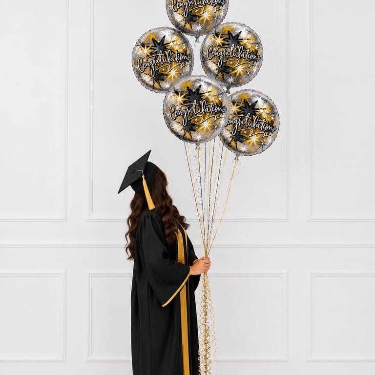 Congratulations Helium Foil Balloon Bouquet-A1698 - Image 4