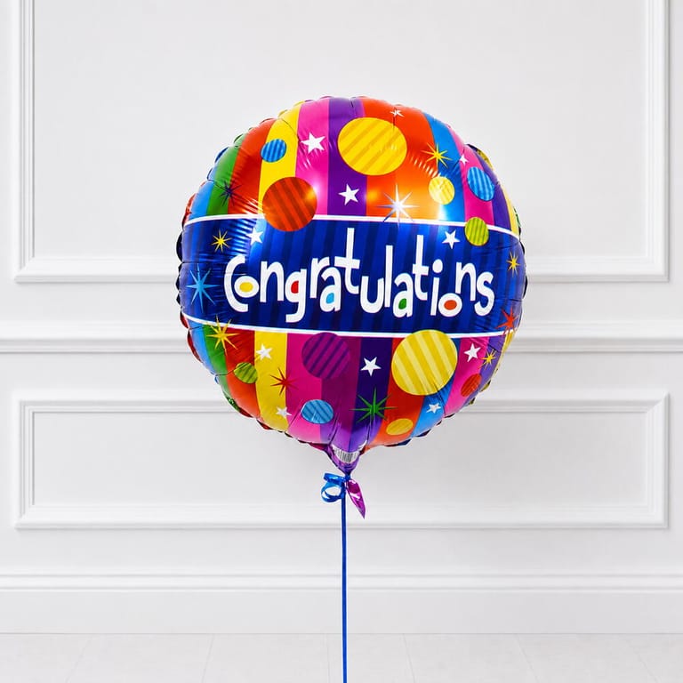 Colorful Dots Congratulations Helium Foil Balloon-A1715 - Image 2