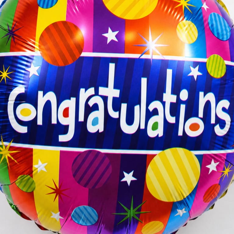 Colorful Dots Congratulations Helium Foil Balloon-A1715 - Image 3