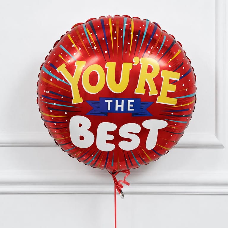 You Are The Best Red Celebration Helium Foil Balloon-A1718 - Image 1