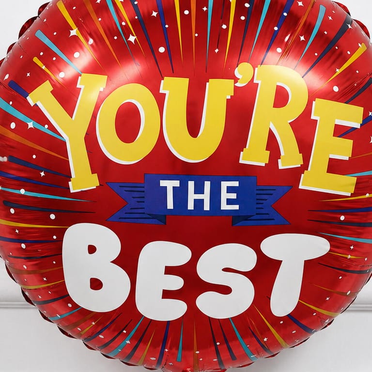 You Are The Best Red Celebration Helium Foil Balloon-A1718 - Image 3