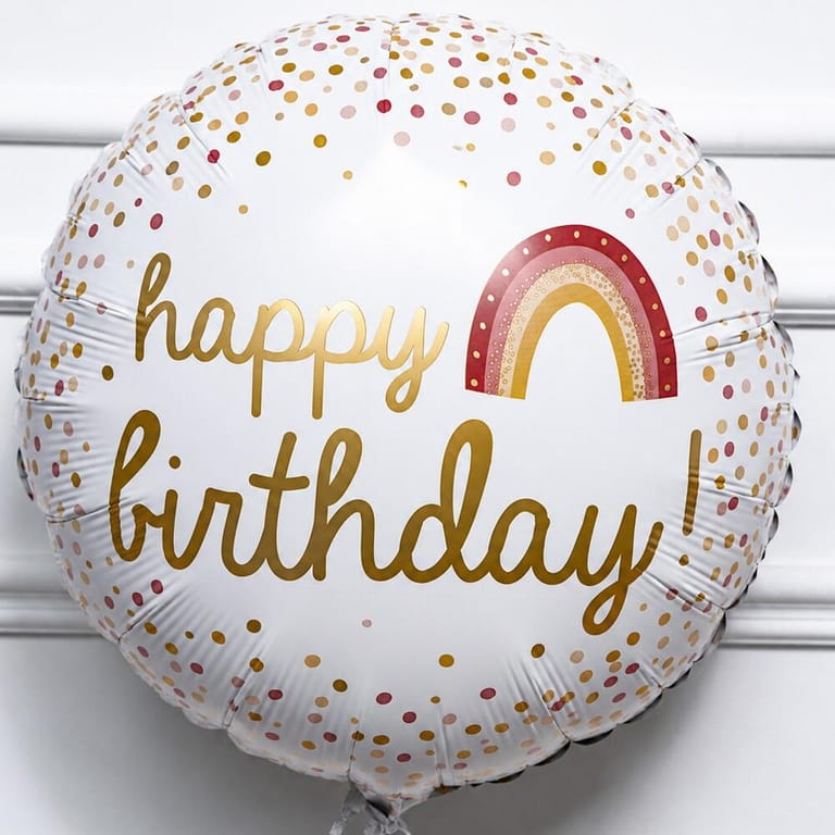 Boho Rainbow And Confetti Happy Birthday Foil Balloon-A1731 - Image 3