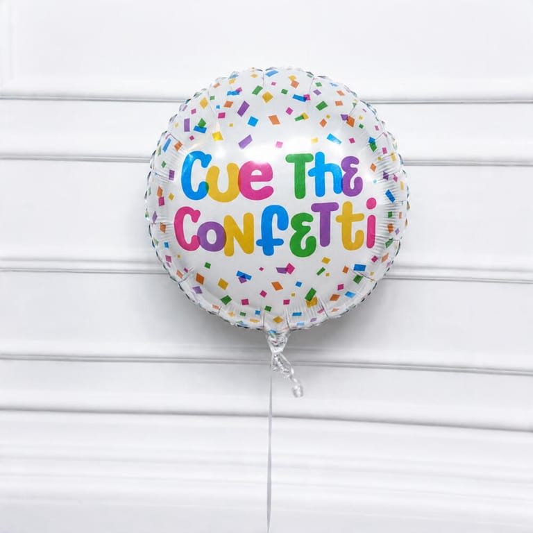 Colourful Confetti Happy Birthday Helium Foil Balloon-A1755 - Image 3