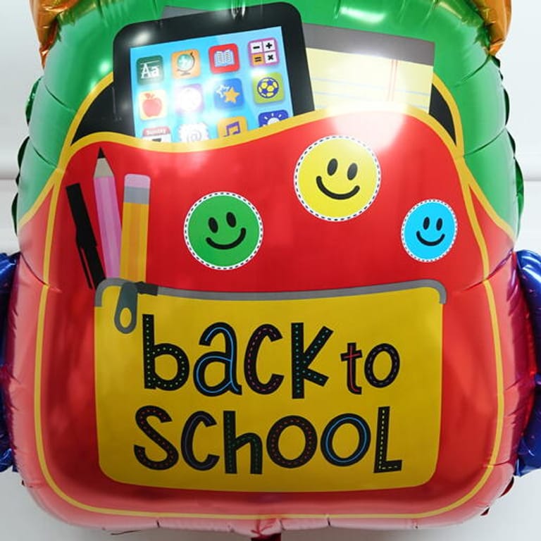 Back To School Backpack Helium Foil Balloon-A1828 - Image 2