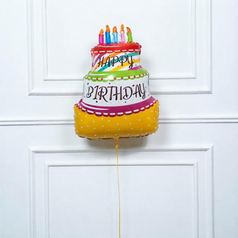 Three Tier Cake And Candles Happy Birthday Foil Balloon-A1833 - Image 3