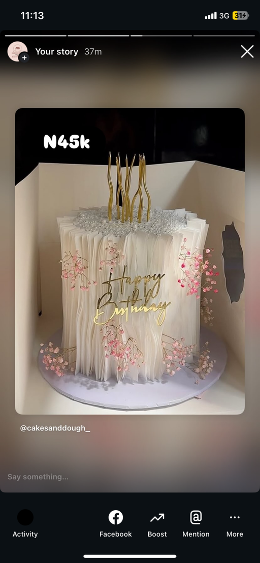 Wafer Paper Cake Design 