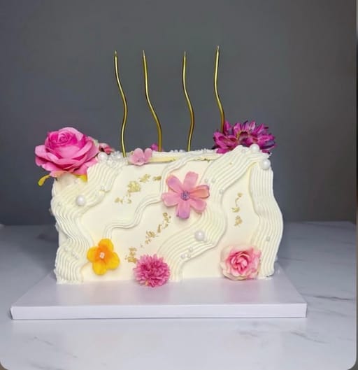 Rectangular Floral Cake