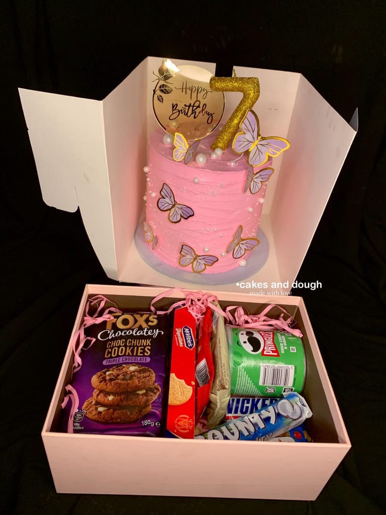 Butterfly Cake And Treat Box Combo - Image 1
