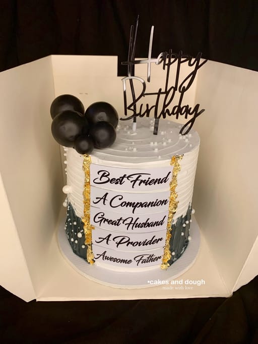 Black And White Cake For Him 