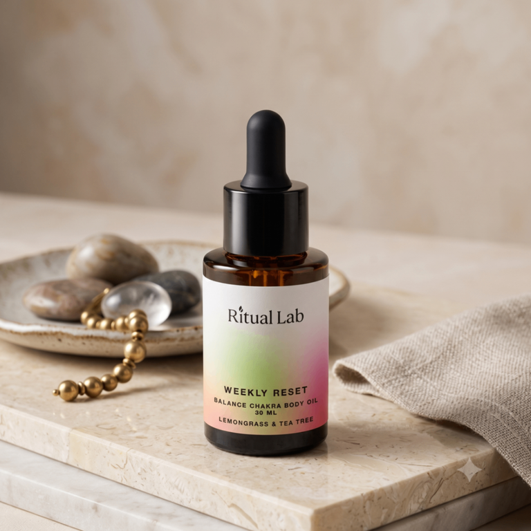 Weekly reset | Lemongrass & Tea Tree—Balance Chakra Body Oil 