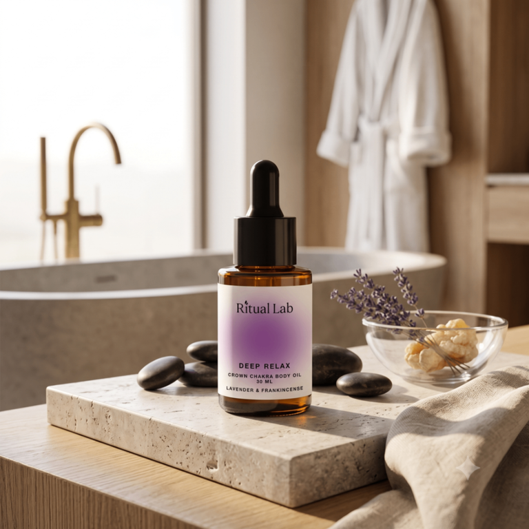 Deep relax | Lavender & Frankincense — Crown Chakra Body Oil 