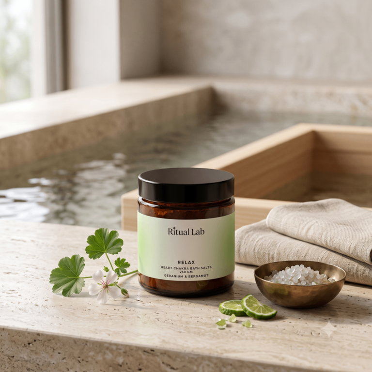 Relax | Geranium & Bergamot — Heart Chakra Bath Salts 250 g