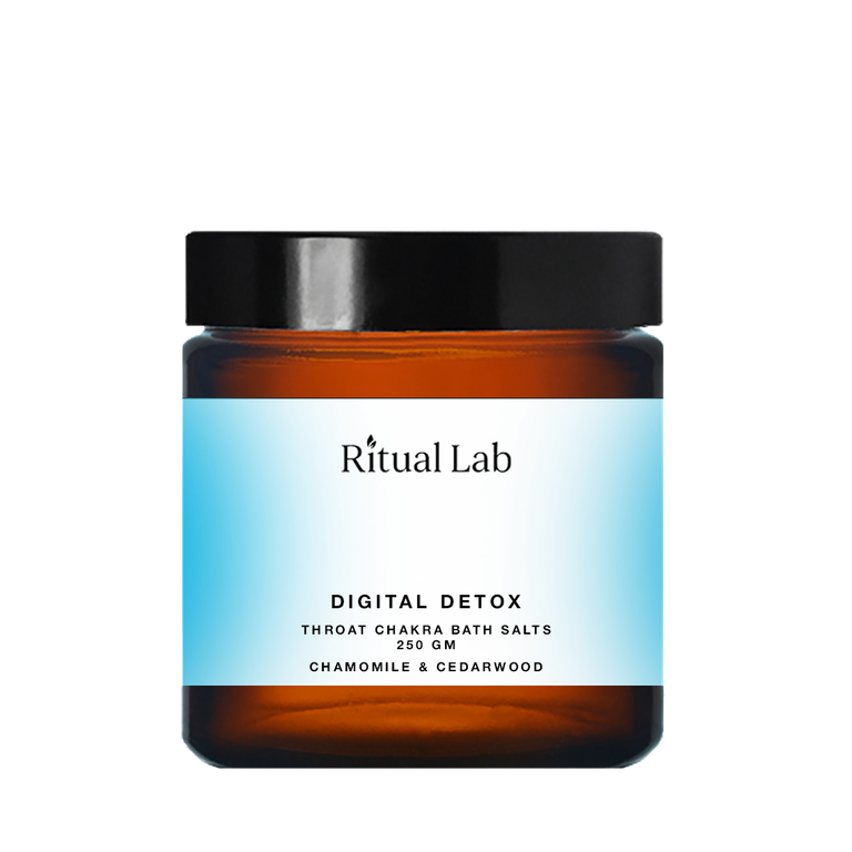 Digital detox | Chamomile & Cedarwood — Throat Chakra Bath Salts
