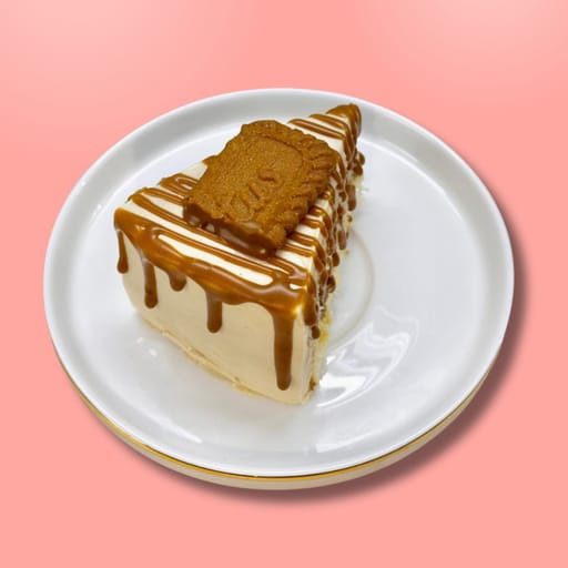 Slice cake lotus biscoff