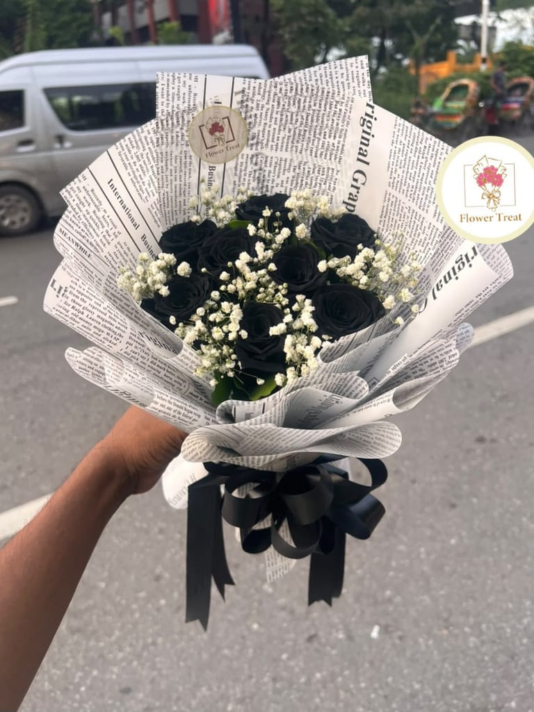 Premium Black Rose Bouquet 🖤🌹 - Image 2